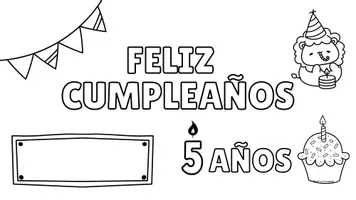 Vista previa - Manualidades / Dibujos para colorear - ¡Feliz cumpleaños! - página 3