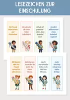 Vorschau - Anderer Materialtyp - Einschulung - Lesezeichen - Willkommensgruß für die 1. Klasse. Schulanfang Geschenk. Willkommensgruß zur Einschulung. - Deckblatt