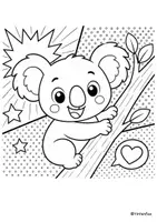 Vorschau - Arbeitsblätter - Pop Art - Koala, kreative Ausmalbilder & Kunstprojekte für die Grundschule - Seite 2