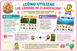 Vista previa - Unidades / Secuencias / Situaciones de Aprendizaje - Clasifica los animales. Láminas manipulativas de hábitats. Educación Infantil. Primaria. Estrellín - página 1