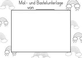 Vorschau - Mal- und Bastelvorlagen - Malunterlage/Bastelunterlage für den Kunstunterricht (Kl.1-4) - Seite 1