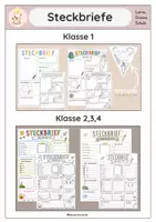 Vorschau - Arbeitsblätter - Steckbriefe - 1--4.Klasse, Kennenlernen, Start - Deckblatt