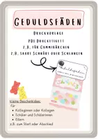 Vorschau - Anderer Materialtyp - Geduldsfäden -etikett Gummibärchen Geschenk, Nervennahrung - Deckblatt