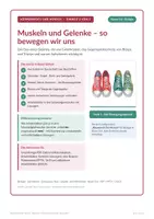 Vorschau - Arbeitsblätter - Muskeln und Gelenke – Biologie Klasse 5/6 - Deckblatt