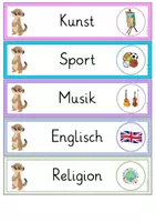 Vorschau - Bildkarten - Tagestransparenz / Tagesplan Grundschule Erdmännchen - Seite 2