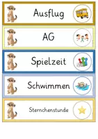 Vorschau - Bildkarten - Tagestransparenz / Tagesplan Grundschule Erdmännchen - Seite 3