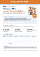 Vorschau - Arbeitsblätter - Wortarten-Mini: Nomen, Verben, Adjektive - Deckblatt