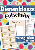 Vorschau - Mal- und Bastelvorlagen - Bienenklasse - Gutscheine (Klassentier) - Deckblatt