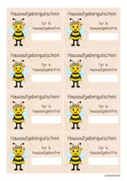 Vorschau - Mal- und Bastelvorlagen - Bienenklasse - Gutscheine (Klassentier) - Seite 2