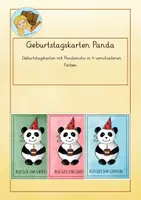 Vorschau - Bildkarten - Geburtstagskarten mit Klassentier Panda - Deckblatt