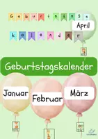 Vorschau - Mal- und Bastelvorlagen - Geburtstagskalender für die Grundschule - Deckblatt