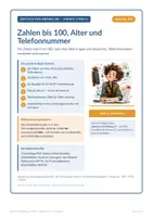 Vorschau - Arbeitsblätter - Zahlen, Alter, Telefonnummer - DaZ A1 - Deckblatt