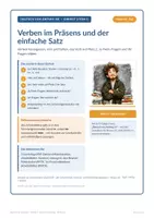 Vorschau - Unterrichtsreihen - Präsens und Satzbau – Deutsch A1 - Deckblatt