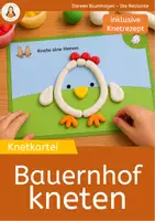 Vorschau - Aufgabenkarten - Bauernhof kneten – Knetkartei zur Feinmotorik für Kindergarten, Vorschule, Grundschule & Förderunterricht - Deckblatt