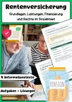 Vorschau - Arbeitsblätter - Gesetzliche Rentenversicherung Unterrichtsmaterial - Deckblatt