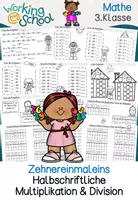Vorschau - Arbeitsblätter - Miniheft Zehnereinmaleins | Halbschriftliche Multiplikation & Division Grundschule Klasse 3-4 | Mathe Übungen Einmaleins - Deckblatt