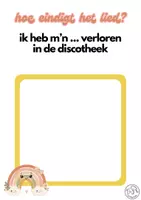 Voorbeeld - creatief schrijven - lied - Voorblad