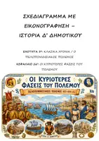 Προεπισκόπηση - Υποστηρικτικό υλικό / Ειδική αγωγή - Σχεδιάγραμμα με εικονογράφηση: Ενότητα 3η (Κλασικά Χρόνια / Ο Πελοποννησιακός Πόλεμος) - Κεφάλαιο 26ο (Oι κυριότερες φάσεις του πολέμου) - Ιστορία Δ' Δημοτικού - Εξώφυλλο