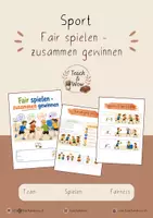 Vorschau - Arbeitsblätter - Sportunterrichtsreihe Fairplay: Ballspiele mit Reflexion 1.- 4. Klasse - Deckblatt