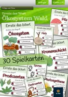 Vorschau - Spiele - Ökosystem Wald - Errate das Wort-Spiel - Deckblatt