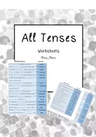 Vorschau - Arbeitsblätter - Tenses worksheets - Deckblatt