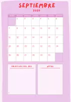 Vista previa - Para docentes: organización, planificación y formación - Planificador Semanal 2026-27 en tono Rosa y Rojo - página 3
