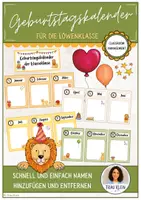 Vorschau - Poster - Geburtstagskalender (Löwenklasse) - Deckblatt
