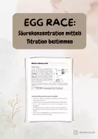 Vorschau - Arbeitsblätter - Egg Race Titration: Bestimmung der Säurekonzentration mittels Titration - Deckblatt