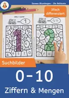 Vorschau - Arbeitsblätter - Suchsel Zahlen 0–10 | Ziffern & Mengen suchen | Mathematik, Klasse 1, Vorschule & Förderschule - Deckblatt