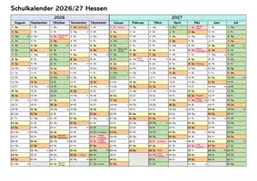 Vorschau - Arbeitsblätter - Stoffverteilungsplan. Jahresplan für das Schuljahr 2026/27 Hessen zum Bearbeiten - Seite 1
