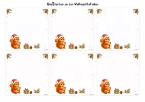 Vorschau - Mal- und Bastelvorlagen - Eichhörnchenklasse | Grußkarten - Seite 3