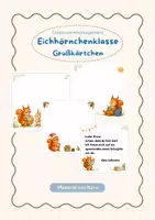 Vorschau - Mal- und Bastelvorlagen - Eichhörnchenklasse | Grußkarten - Deckblatt