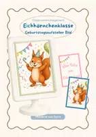 Vorschau - Bildkarten - Geburtstagsschilder | Eichhörnchenklasse - Deckblatt