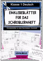 Vorschau - Arbeitsblätter - Einklebeblätter für das Schreiblernheft - Klasse 1 - Deckblatt