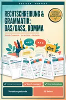 Vorschau - Stundenentwürfe - Vertretungsstunde Deutsch Klasse 8 – Rechtschreibung & Grammatik: das/dass, Komma - Deckblatt