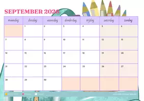 Voorbeeld - Kalender schooljaar 2026-2027 - planner - agenda - Pagina 1