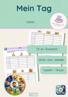Vorschau - Arbeitsblätter - Mein Tag – Verben | DaZ | Accueil | Grundschule - Deckblatt