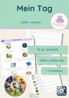 Vorschau - Arbeitsblätter - Mein Tag – Wörter schreiben | DaZ | Accueil | Grundschule - Deckblatt