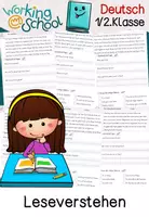 Vorschau - Arbeitsblätter - Lesen | Leseverstehen | Leseverständnis | Klasse 1 & 2 | Textverständnis | Deutsch - Deckblatt