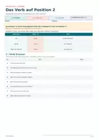 Vorschau - Arbeitsblätter - Deutsch A1 – Satzbau: Das Verb auf Position 2 - Seite 1