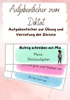 Vorschau - Fördermaterial/Inklusion - Aufgabenfächer zum Diktat - Deckblatt