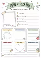 Vorschau - Arbeitsblätter - Steckbrief über Mich / Passend zum SCHULSTART - Deckblatt