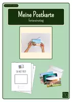 Vorschau - Arbeitsblätter - Ferieneinstieg – Schreibanlass mit Textbausteinen - Deckblatt
