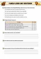 Vorschau - Arbeitsblätter - Der Löwe und der Bär - Fabeln lesen und verstehen | Kl. 5/6 - Seite 2