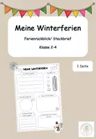 Vorschau - Arbeitsblätter - Meine Winterferien - Steckbrief & Ferienrückblick - Deckblatt