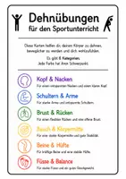 Vorschau - Spiele - Dehnübungen für den Sportunterricht - Bewegungskarten - Deckblatt