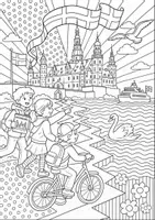 Vorschau - Mal- und Bastelvorlagen - Dänemark MEGABUNDLE - Wissenskartei, Lückentext, Steckbrief, Suchsel, Quizkarten, POP Art Malvorlagen - Seite 3