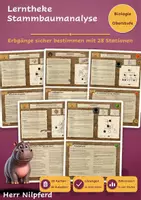 Vorschau - Stationenlernen - Genetik: Stammbaumanalyse als Lerntheke, 28 Stationen (Biologie, Oberstufe) - Deckblatt