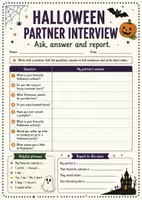 Vorschau - Arbeitsblätter - Speaking & Communication Halloween – 12 abwechslungsreiche Sprechaufgaben für den Englischunterricht | Klasse 5–7 - Seite 1