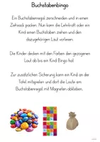 Vorschau - Arbeitsblätter - Buchstabenbingo passend zum Buchstabenregal - Deckblatt